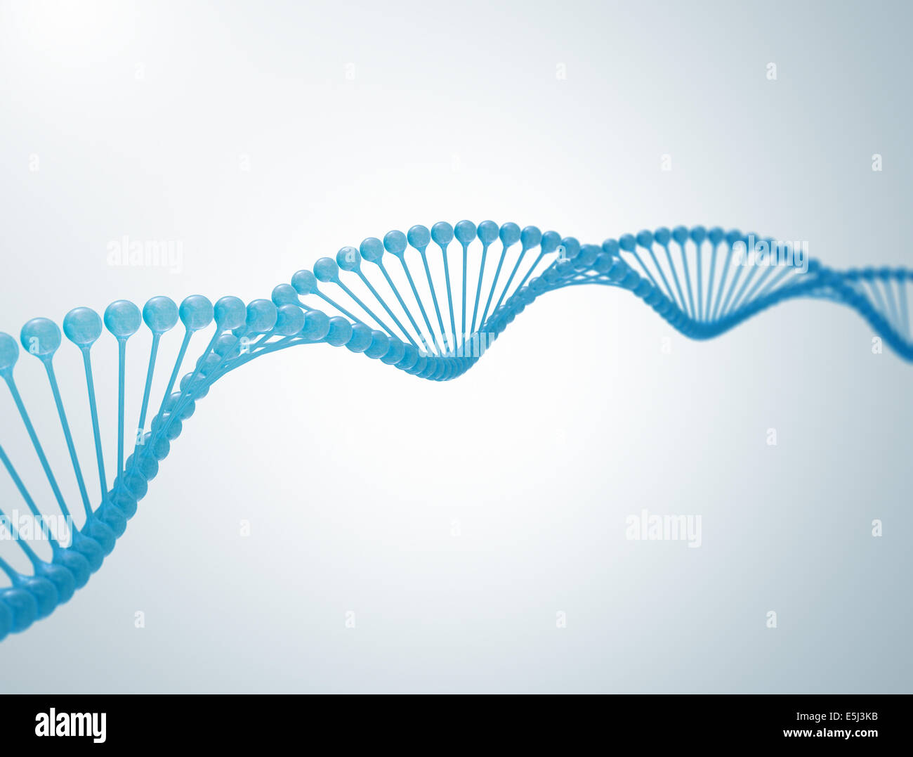 Blue il filamento di DNA di 3d illustrazione Foto Stock
