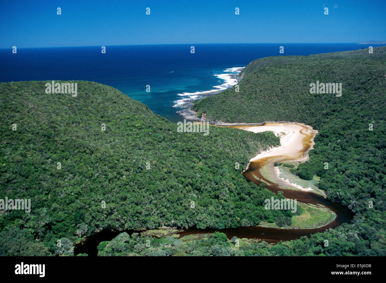Sale Foce Soutrivier (Fiume) vicino a Plettenberg Bay in Garden Route National Park, Sud Africa Foto Stock