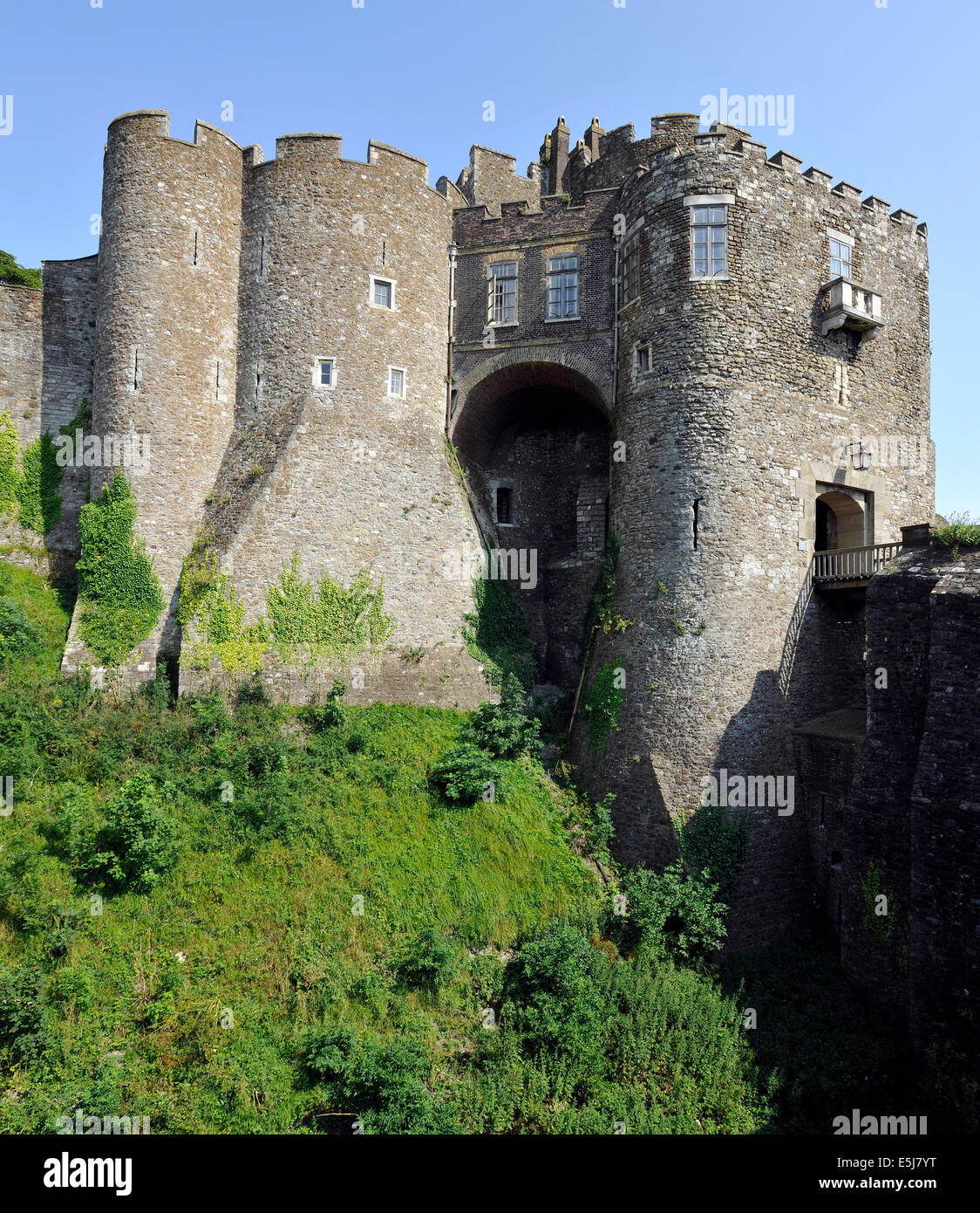 Il castello di Dover, Dover, Kent, England, Regno Unito - i poliziotti Gate Foto Stock