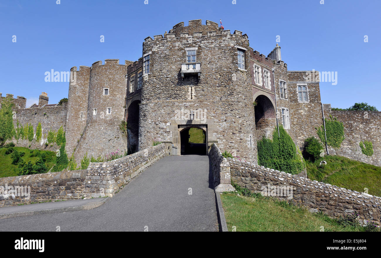 Il castello di Dover, Dover, Kent, England, Regno Unito - i poliziotti Gate Foto Stock