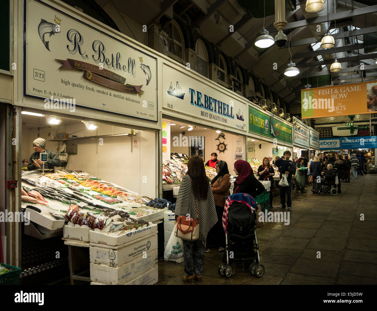 Leeds Vittoriano Mercato Coperto, Yorkshire Foto Stock