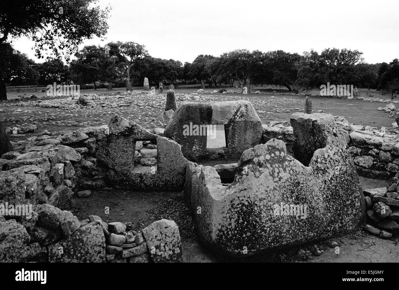 Villaggio Nuragico in Sardegna Foto Stock