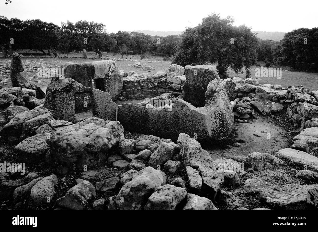 Villaggio Nuragico in Sardegna Foto Stock