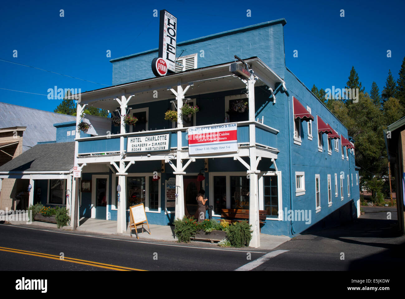 Hotel di Charlotte in Groveland, un pioniere gold rush town sulla Route 120 vicino al Parco Nazionale di Yosemite in California Foto Stock