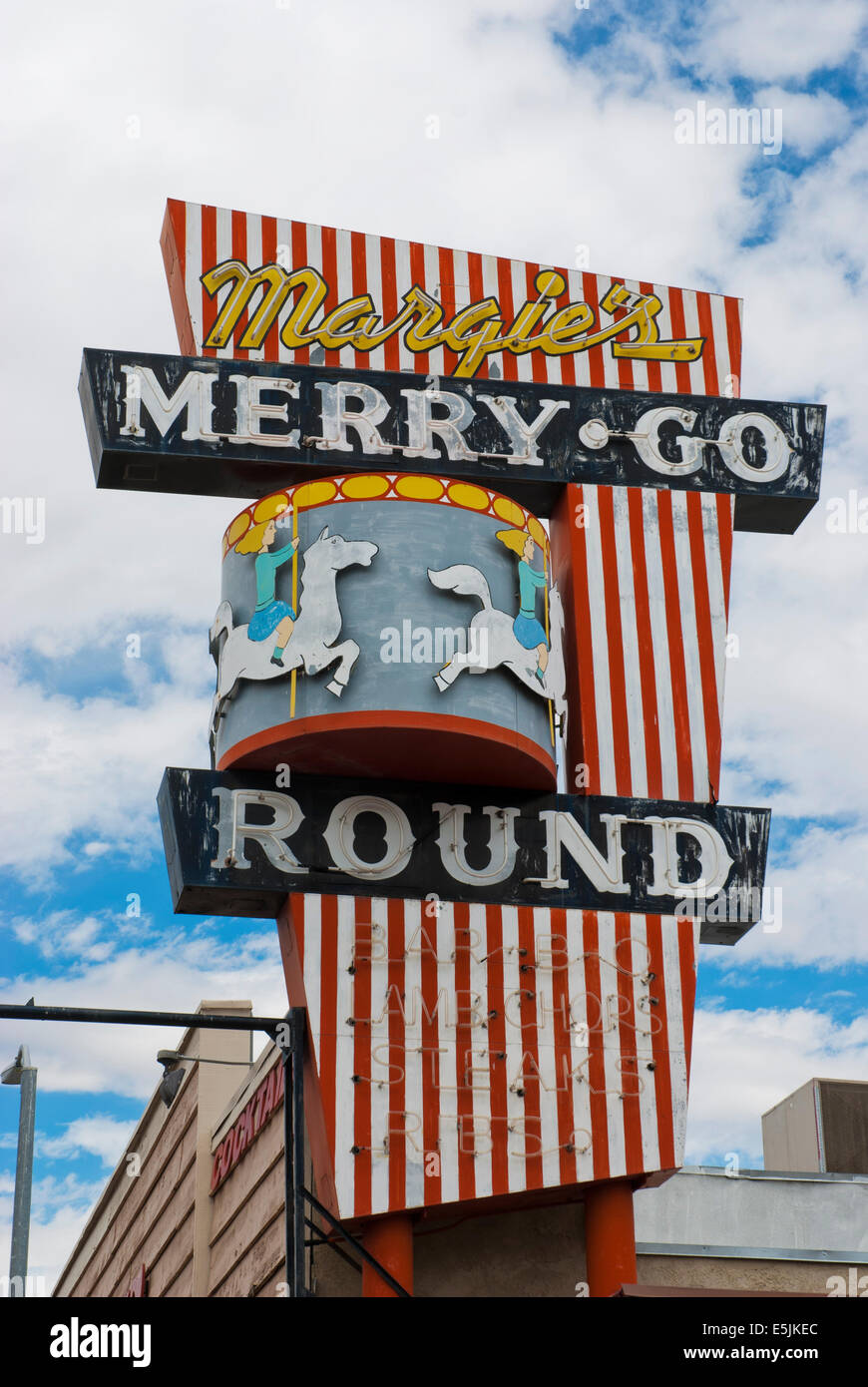Memorizzare i segni, Lone Pine, California Foto Stock