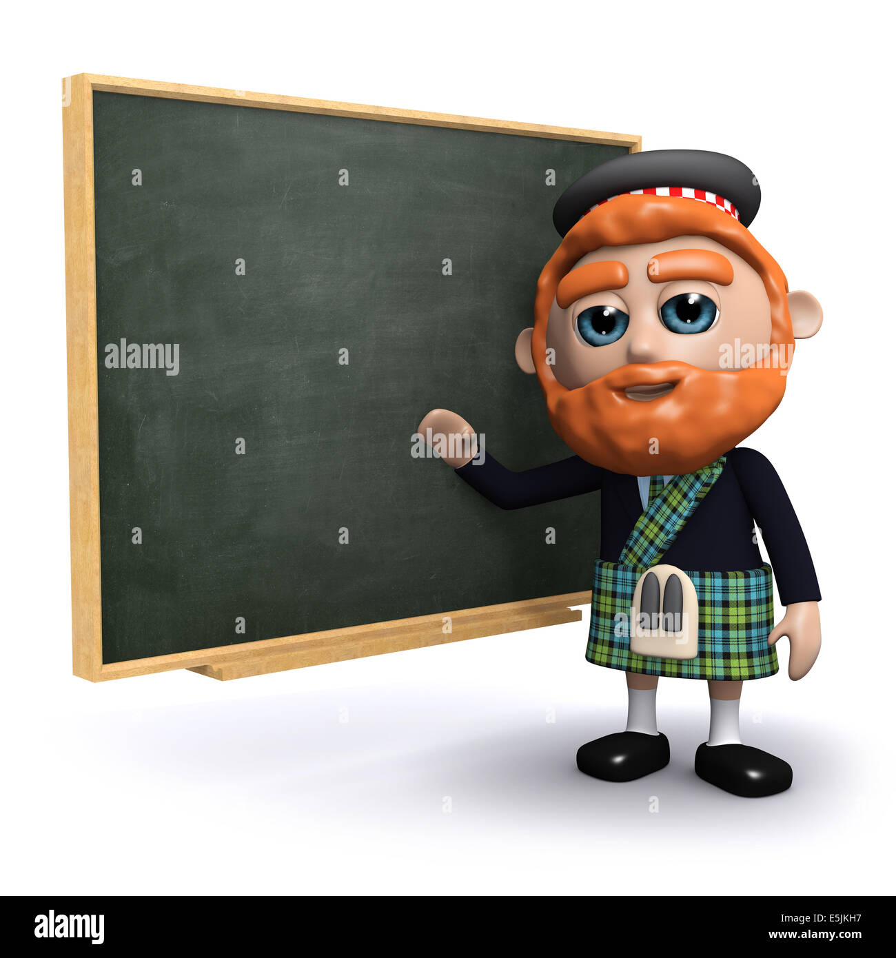 3D render di uno scozzese a lavagna Foto Stock
