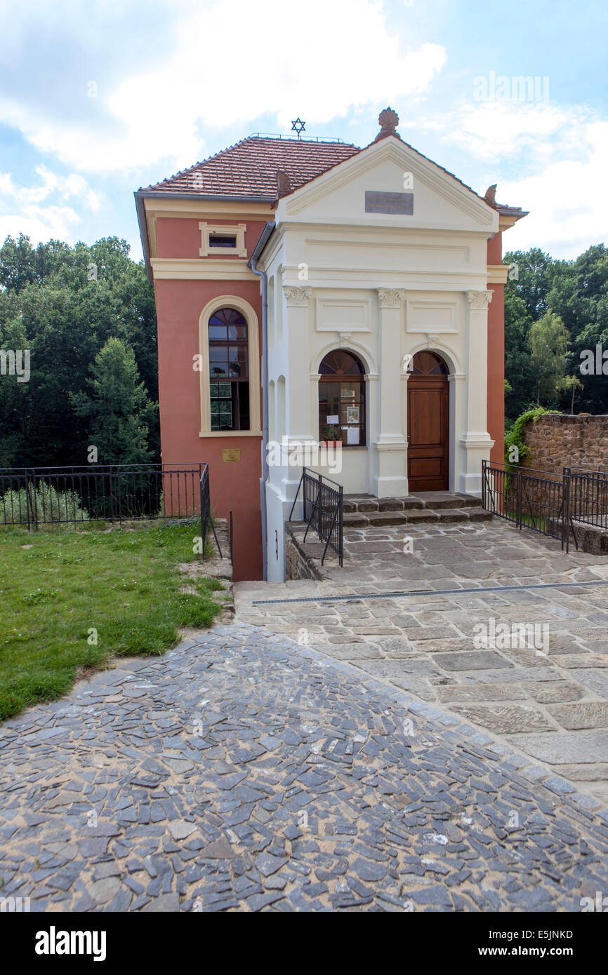 Sinagoga ebraica - Podskalská Street, Città Ustek - il più piccolo conservazione urbana nella Repubblica Ceca Boemia settentrionale Foto Stock