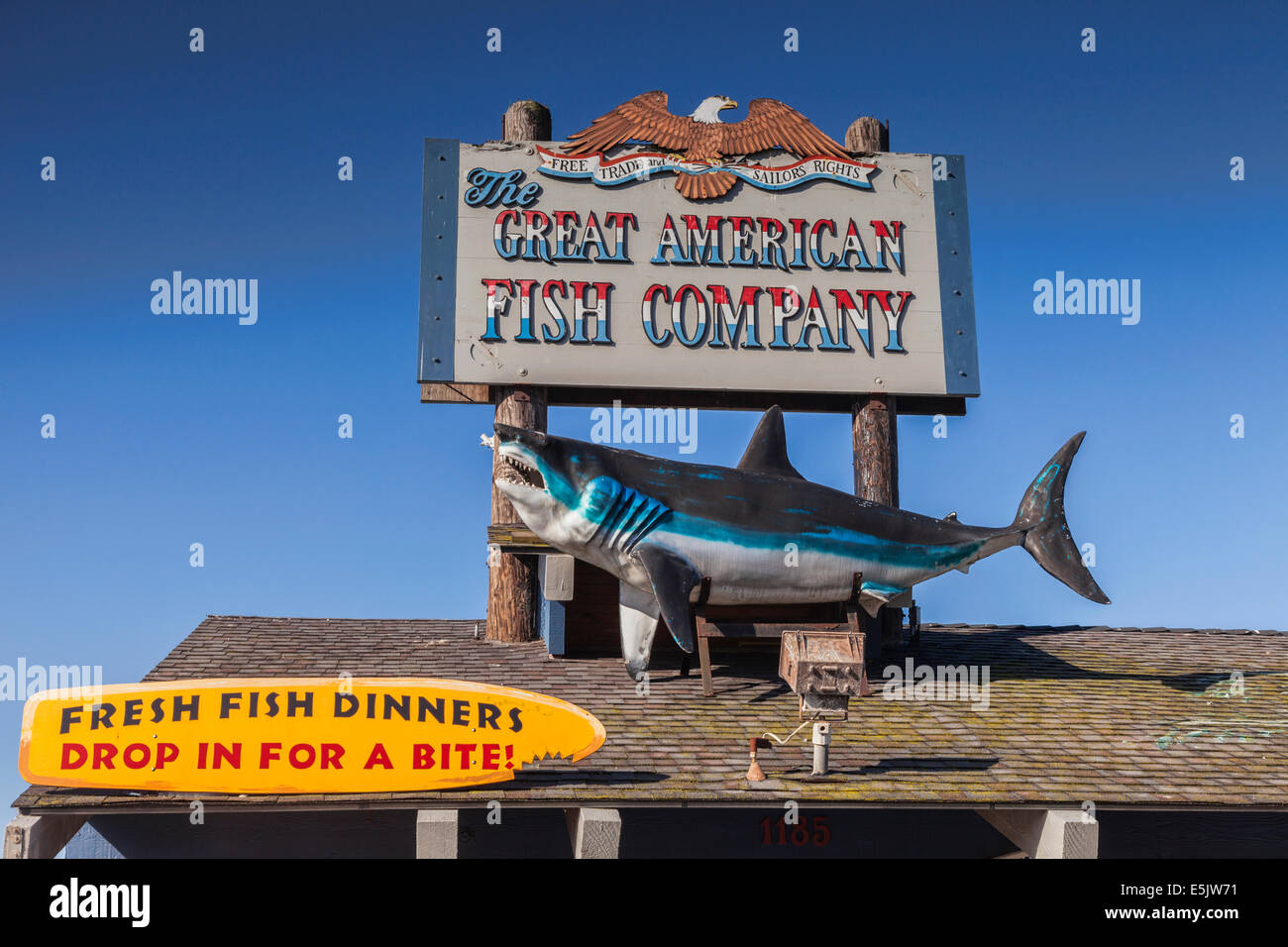 Great American Fish Company, Morro Bay, California. Foto Stock