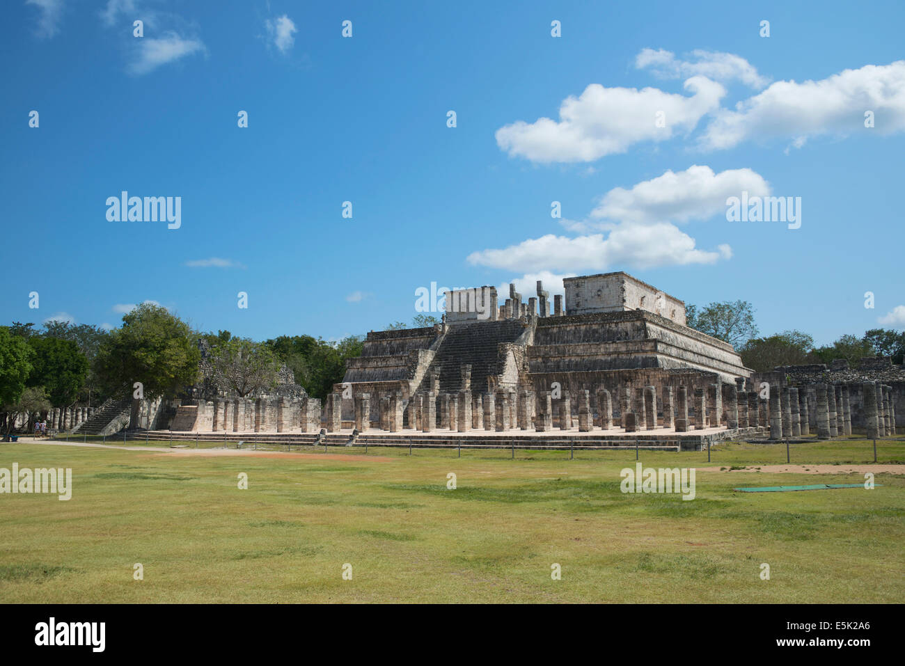 Tempio dei Guerrieri Chichen Itza Yucatan Messico Foto Stock