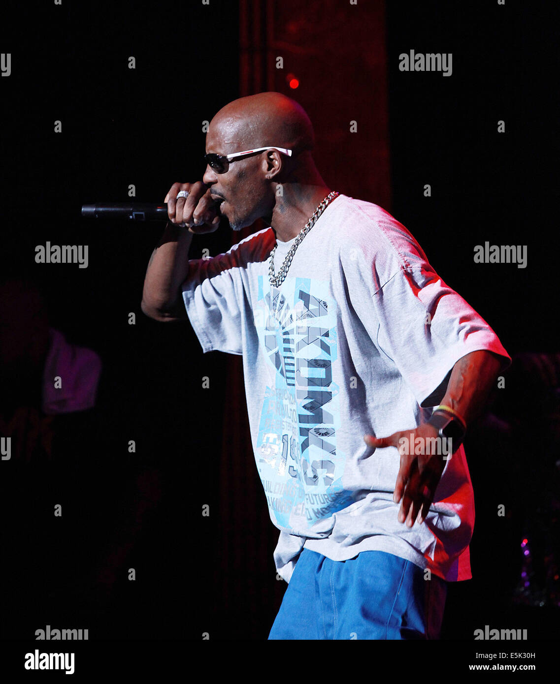 Las Vegas, Nevada, USA. 2 agosto, 2014. Il rapper DMX compie durante il ''leggende di Hip Hop Concerto'' in corrispondenza del giunto il 2 agosto 2014' all'interno dell'Hard Rock Hotel & Casino in Las Vegas Nevada Credit: Marcel Thomas/ZUMA filo/Alamy Live News Foto Stock
