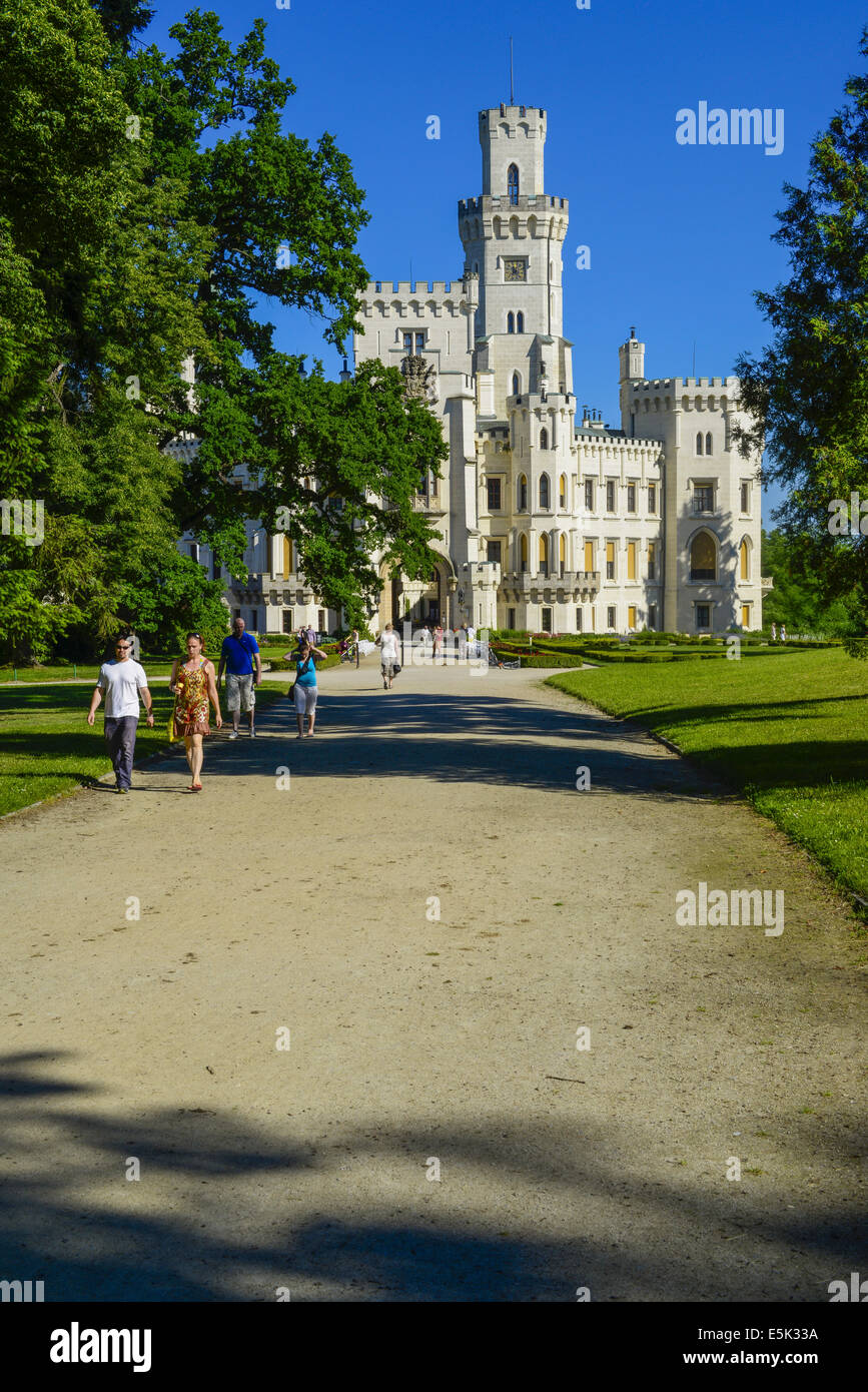 Castello Hluboka nad Vltavou, Frauenberg Foto Stock