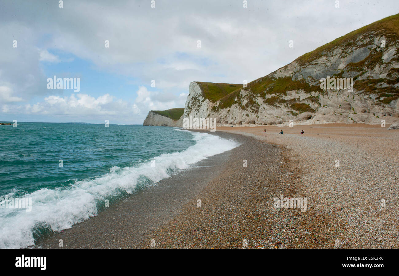 La Jurassic Coast è un sito del Patrimonio Mondiale sul canale inglese della costa sud dell'Inghilterra. Foto Stock