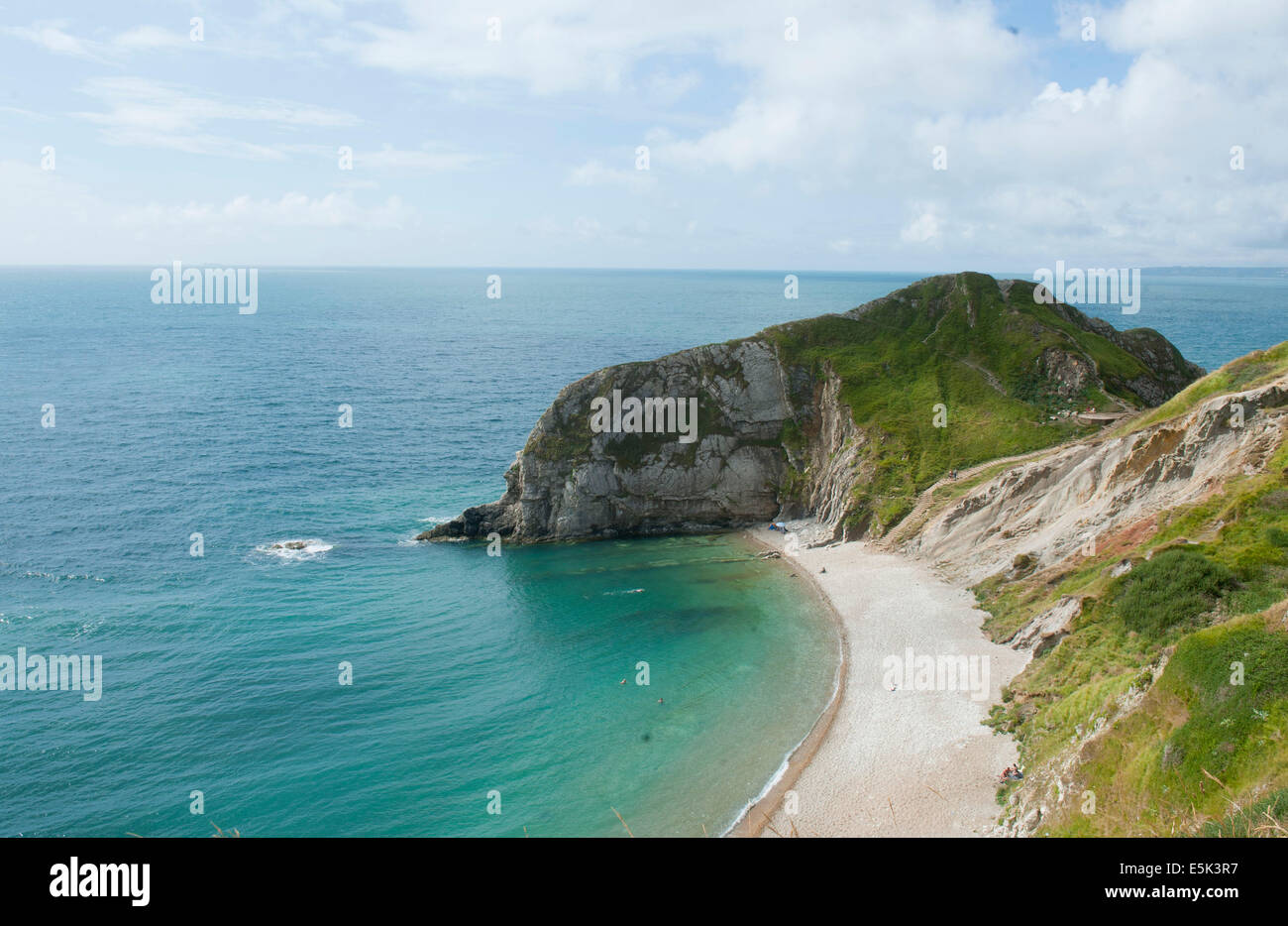 La Jurassic Coast è un sito del Patrimonio Mondiale sul canale inglese della costa sud dell'Inghilterra. Foto Stock