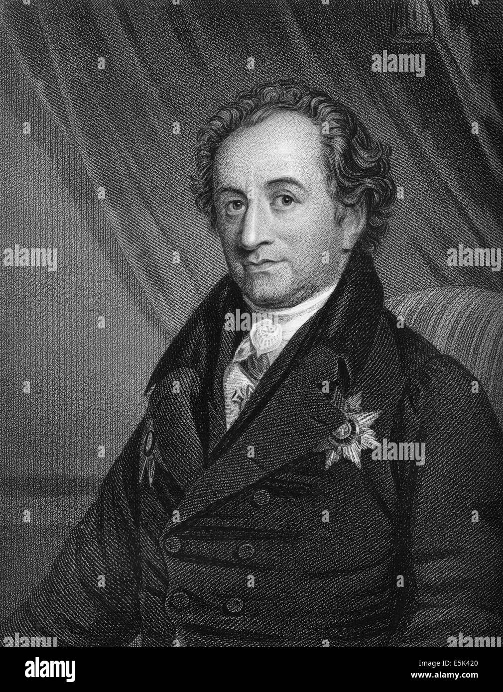 Johann Wolfgang von Goethe, 1749 - 1832, un poeta tedesco, Foto Stock