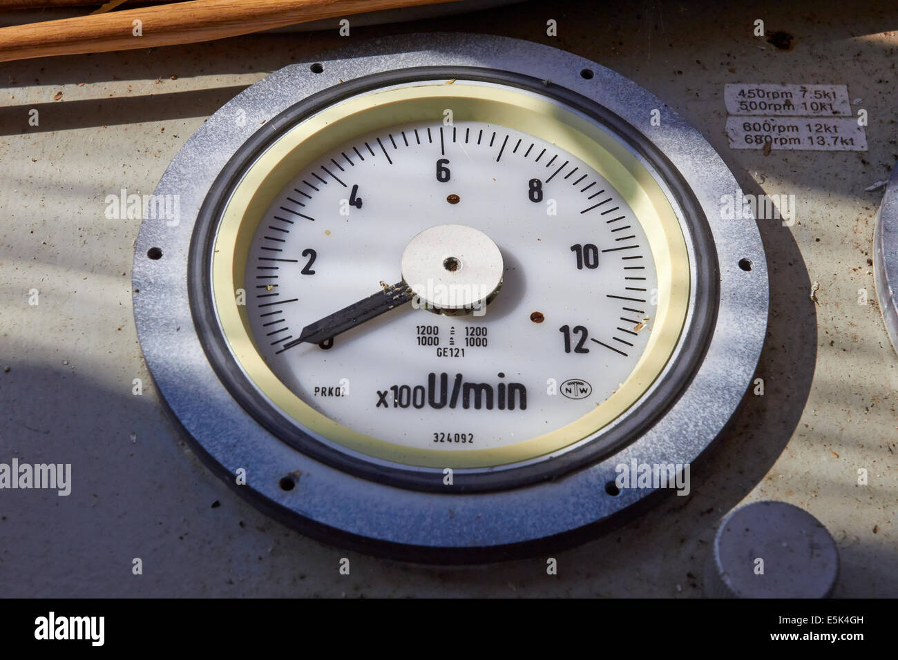 Abbandonata la nave di crociera ponte dettaglio Foto Stock