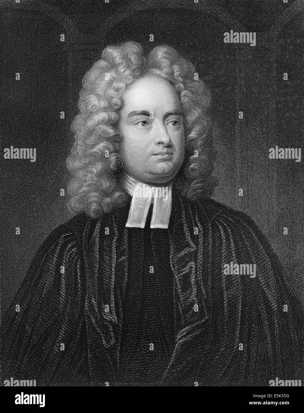 Jonathan Swift o di Isaac Bickerstaff, 1667 - 1745, uno scrittore irlandese e il satiro dei primi illuminismo, autore di Gulliver's Foto Stock