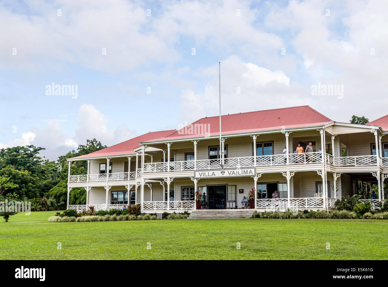 Villa Vailama, l'ex casa del poeta Robert Louis Stevenson in Apia, Samoa occidentali. Foto Stock