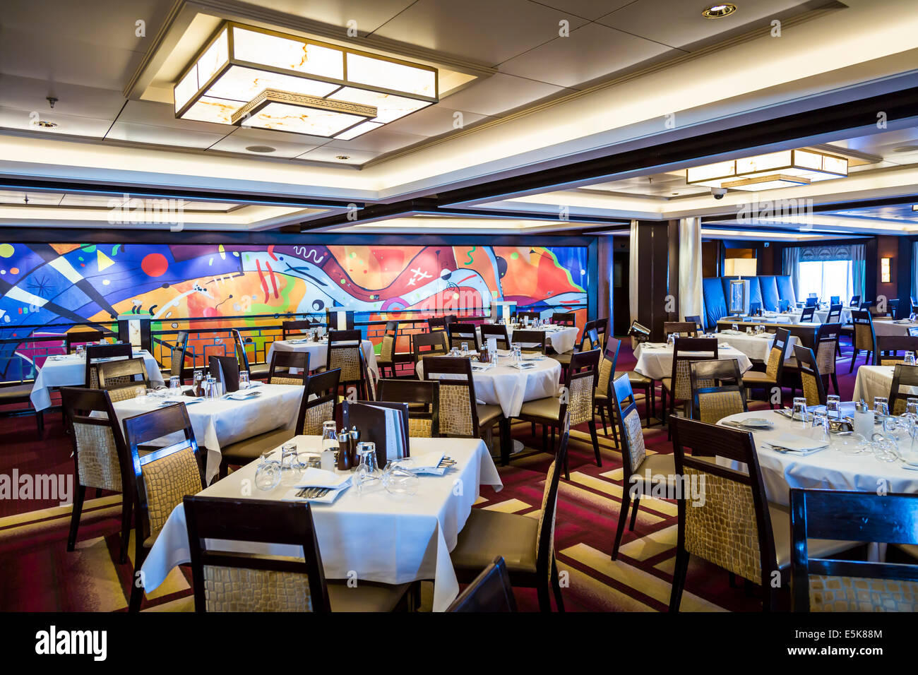Il ristorante di Manhattan sulla Norwegian Epic la nave di crociera. Foto Stock