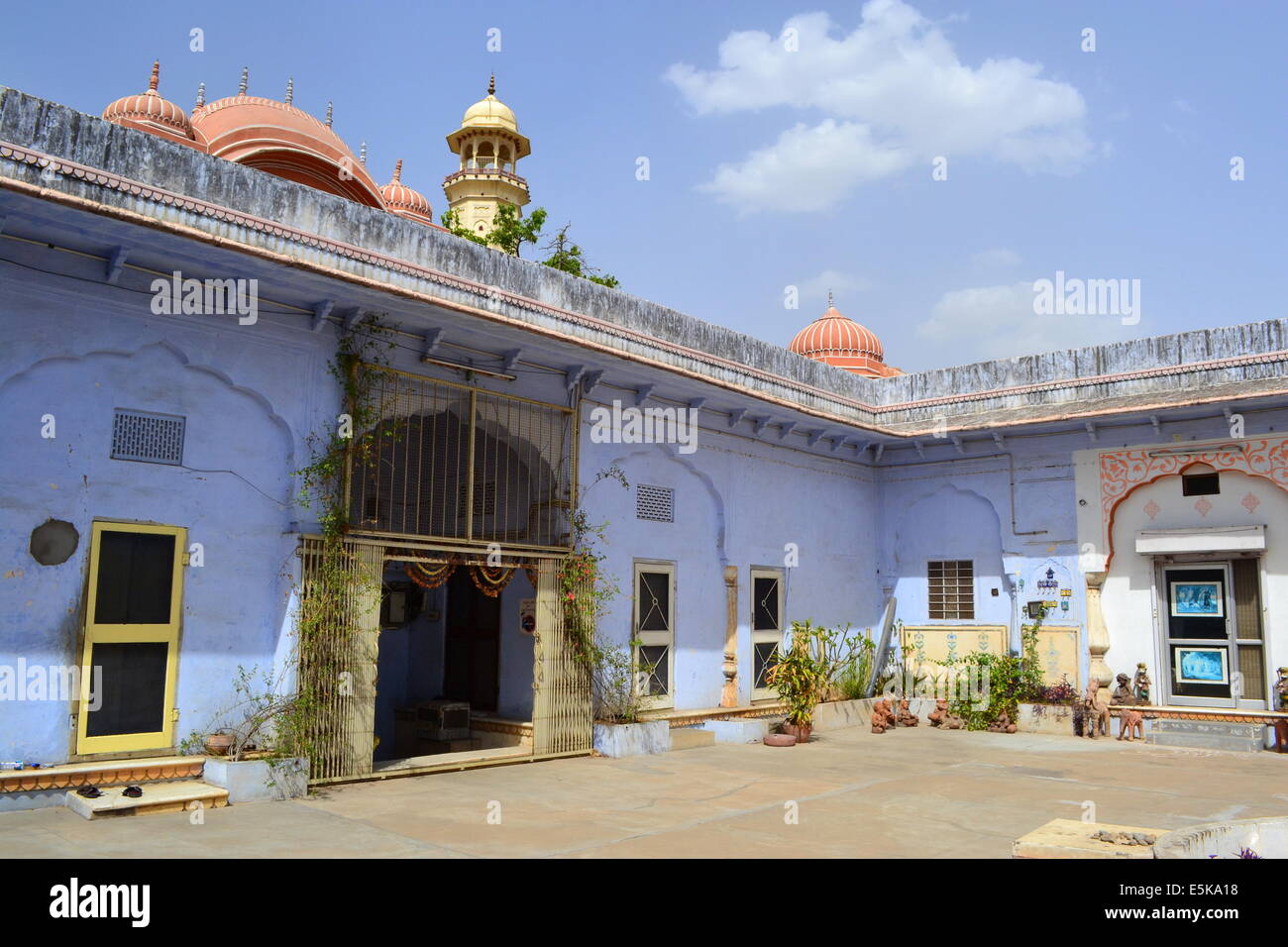 All'interno del tempio di Krishna nella città rosa, Jaipur. Foto Stock