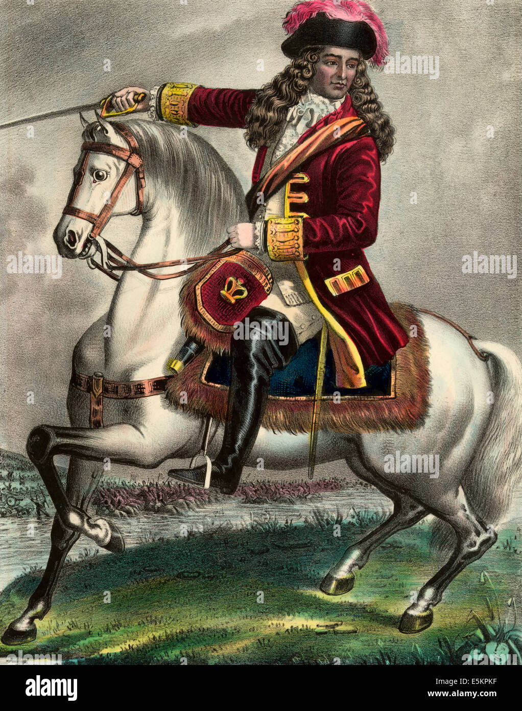 William III., principe di Orange, presso il Centro Visitatori della Battaglia del Boyne. 1690 Foto Stock