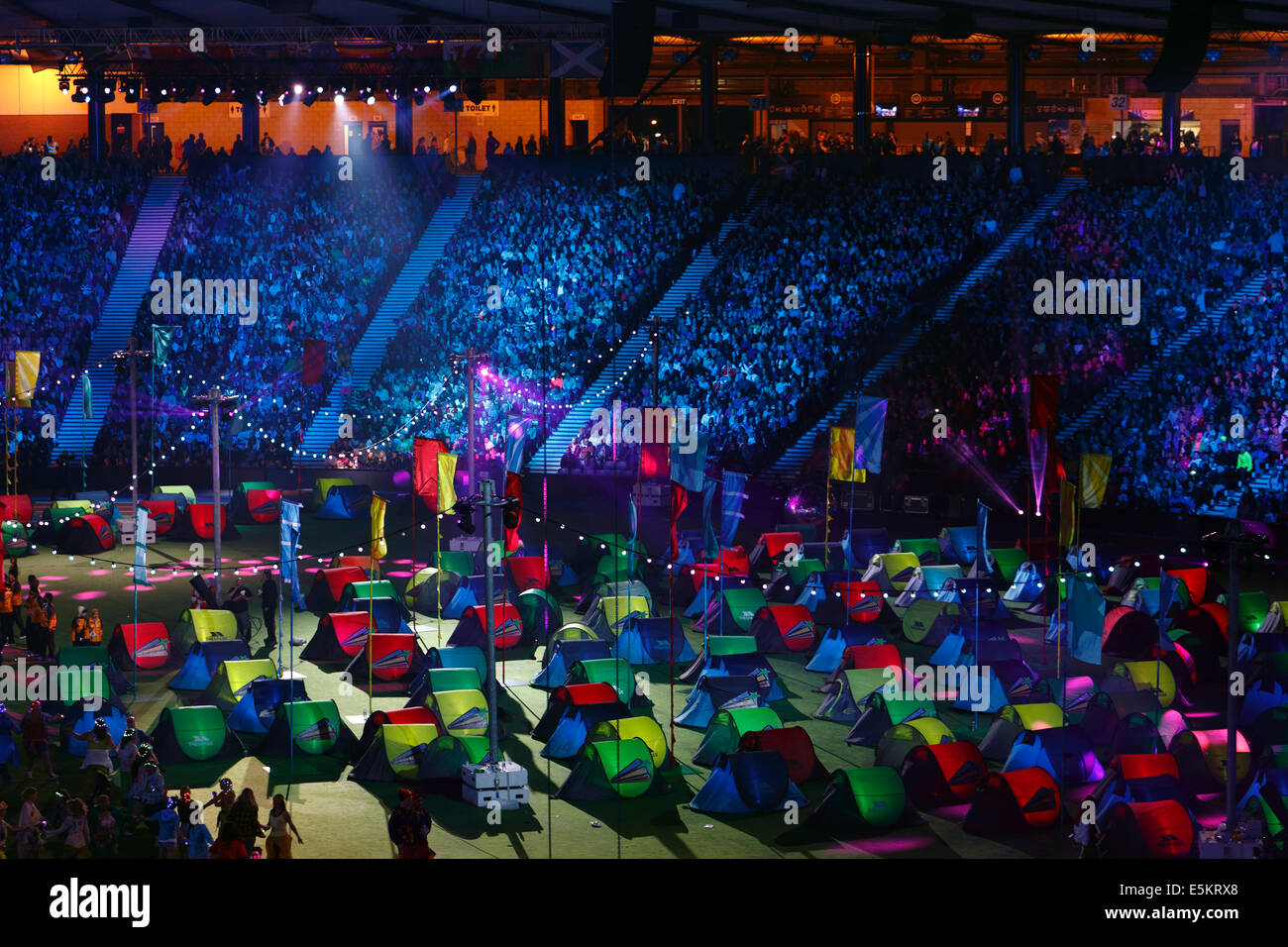 Hampden Park, Glasgow, Scozia, Regno Unito, domenica, 3 agosto 2014. Cerimonia di chiusura dei giochi del Commonwealth di Glasgow 2014 Foto Stock