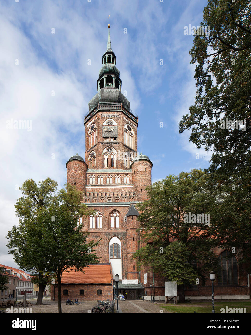San Nikolai cattedrale, città anseatica di Greifswald, Meclemburgo-Pomerania Occidentale, Germania Foto Stock