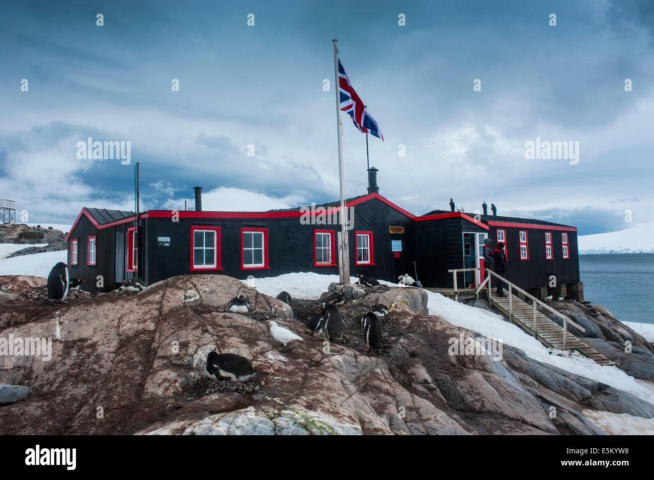 Port Lockroy stazione di ricerca, oggi un museo, Wiencke, Palmer arcipelago, Antartide Foto Stock