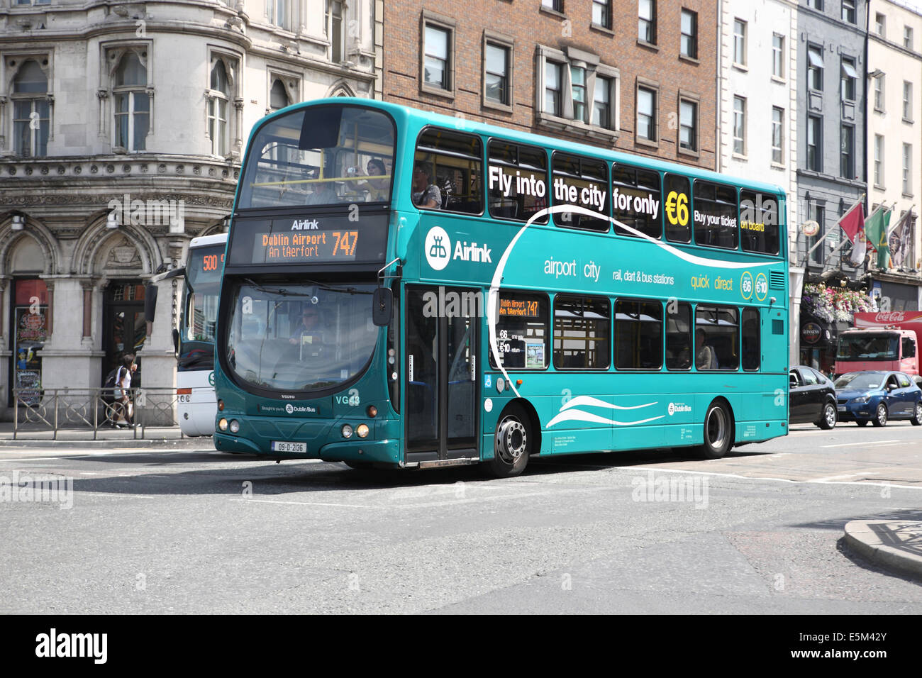 Dublin Airport bus Foto Stock