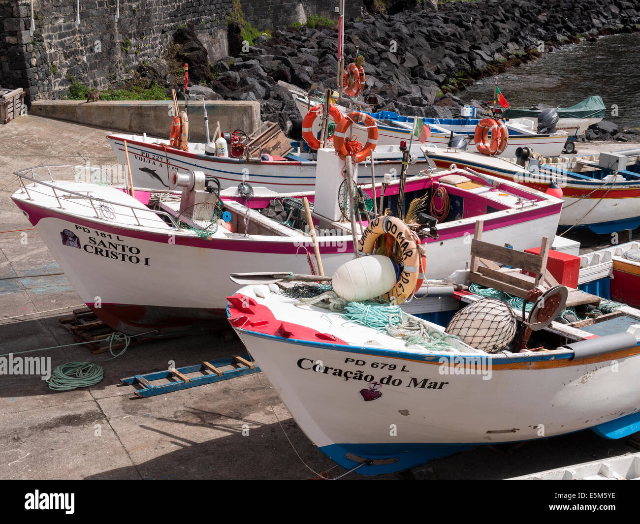 Lagoa Porto,costa meridionale,S.Miguel Island,le Azzorre Foto Stock