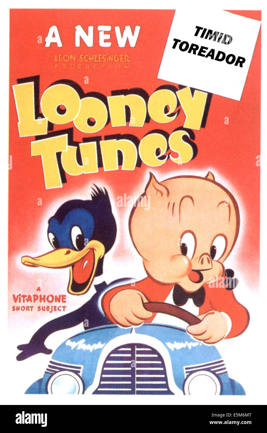 Timida TOREADOR, Porky Pig, 1940 Foto Stock