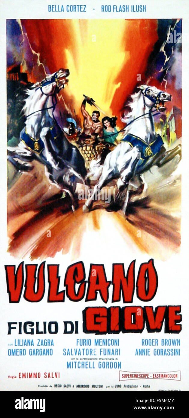 VULCAN FIGLIO DI GIOVE (aka VULCANO FIGLIO DI GIOVE; VULCAN dio del fuoco; VULCAN figlio di Giove), Asta Flash, Bella Cortez, 1961 Foto Stock
