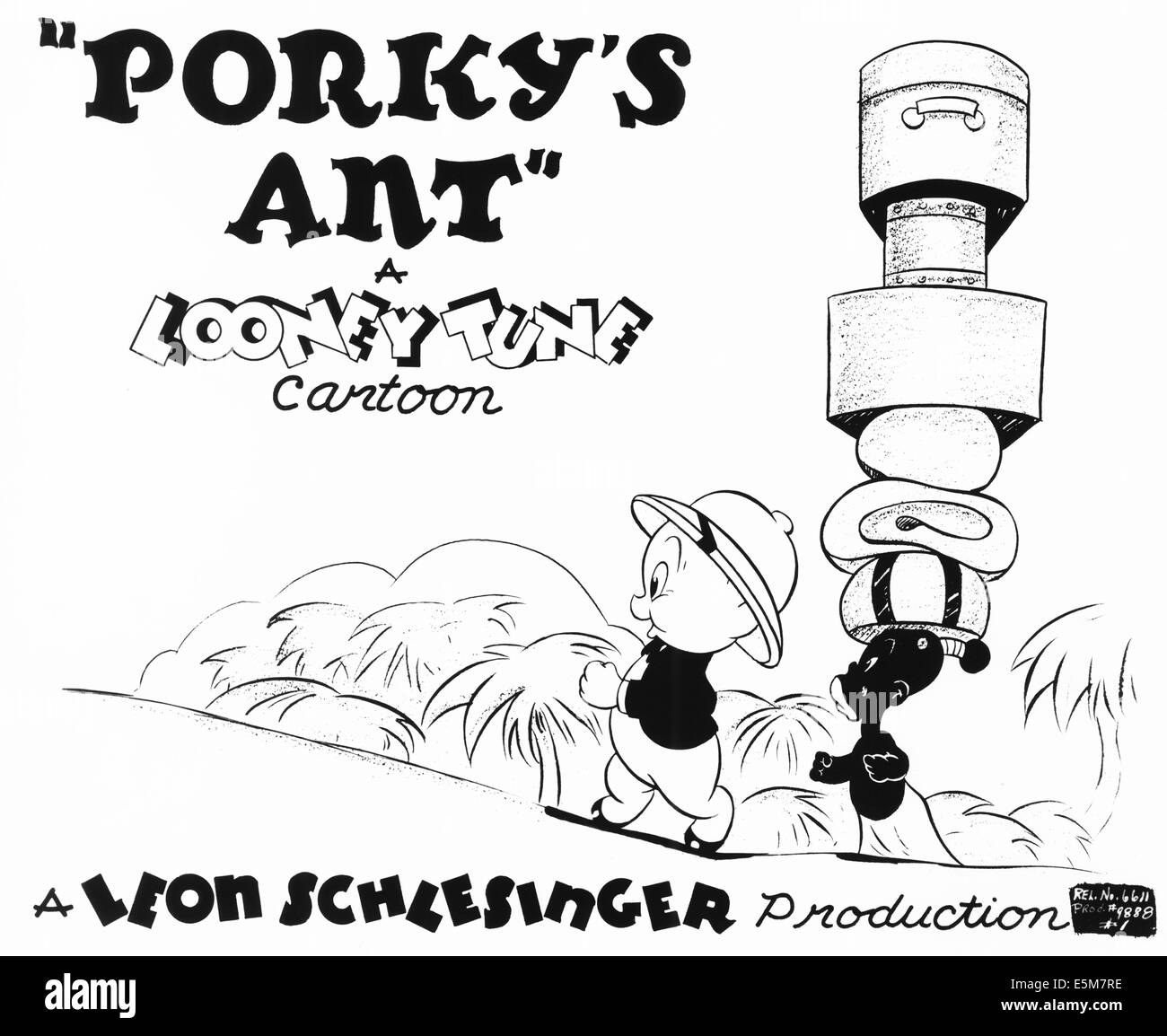 PORKY'S ANT, noi lobbycard, da sinistra: Porky Pig, Inki i pigmei, 1941 Foto Stock