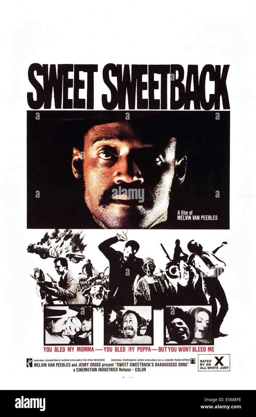 SWEET SWEETBACK, (aka SWEET SWEETBACK BADASS della canzone), US poster, Melvin Van Peebles, 1971 Foto Stock