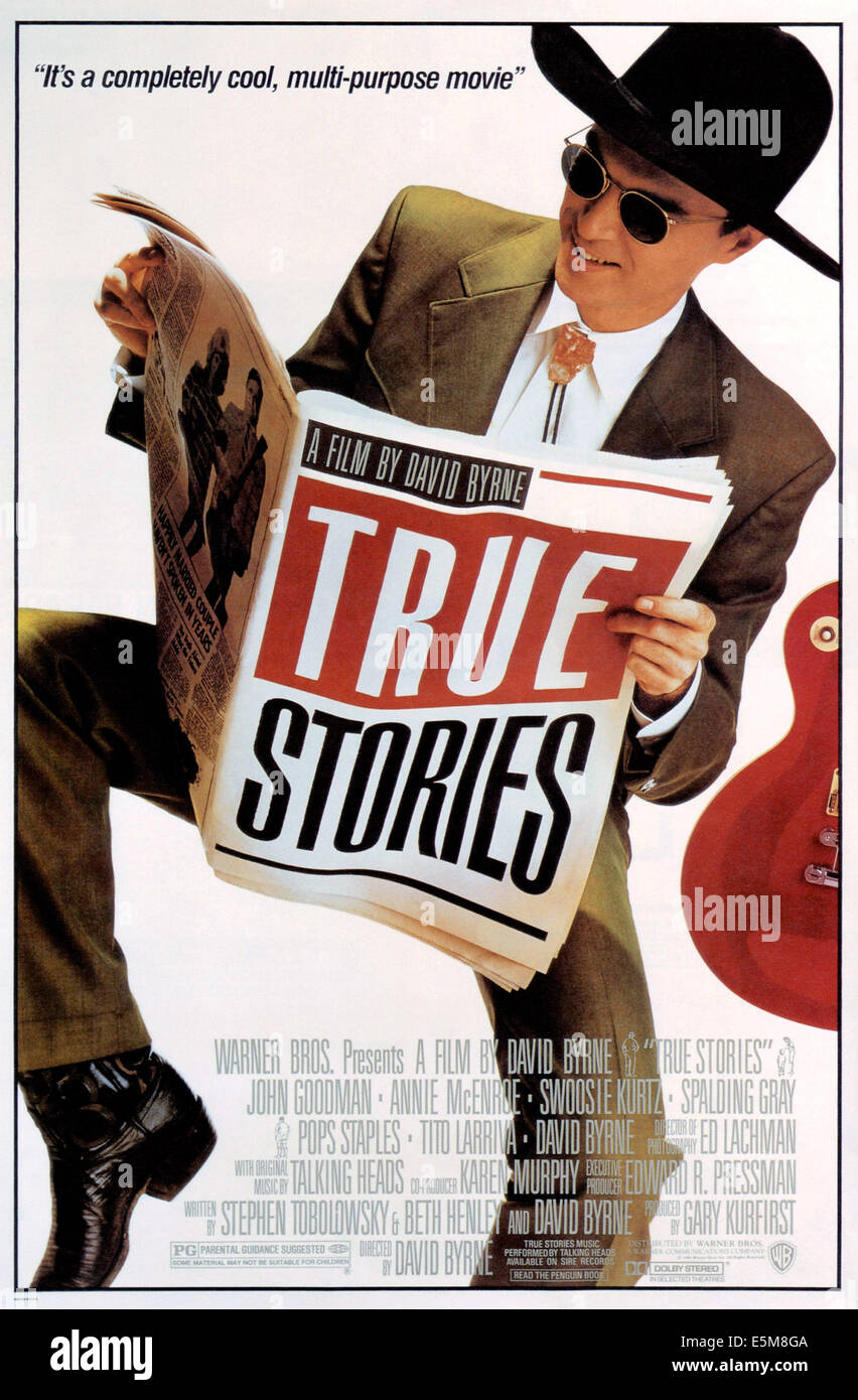 Storie vere, David Byrne, 1986, (c) Warner Brothers/cortesia Everett Collection Foto Stock