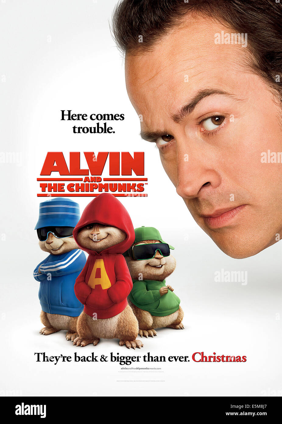 ALVIN ed i Chipmunks, Simon, Alvin, Theodore, Jason Lee, 2007. TM &©20th Century Fox. Tutti i diritti riservati/cortesia Everett Foto Stock