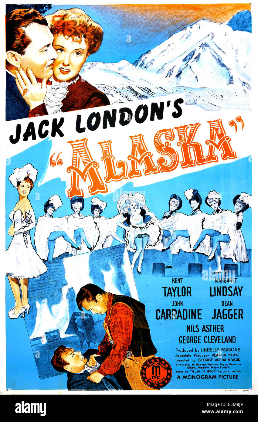 ALASKA, noi poster, parte superiore da sinistra: Kent Taylor, Margaret Lindsay, 1944 Foto Stock