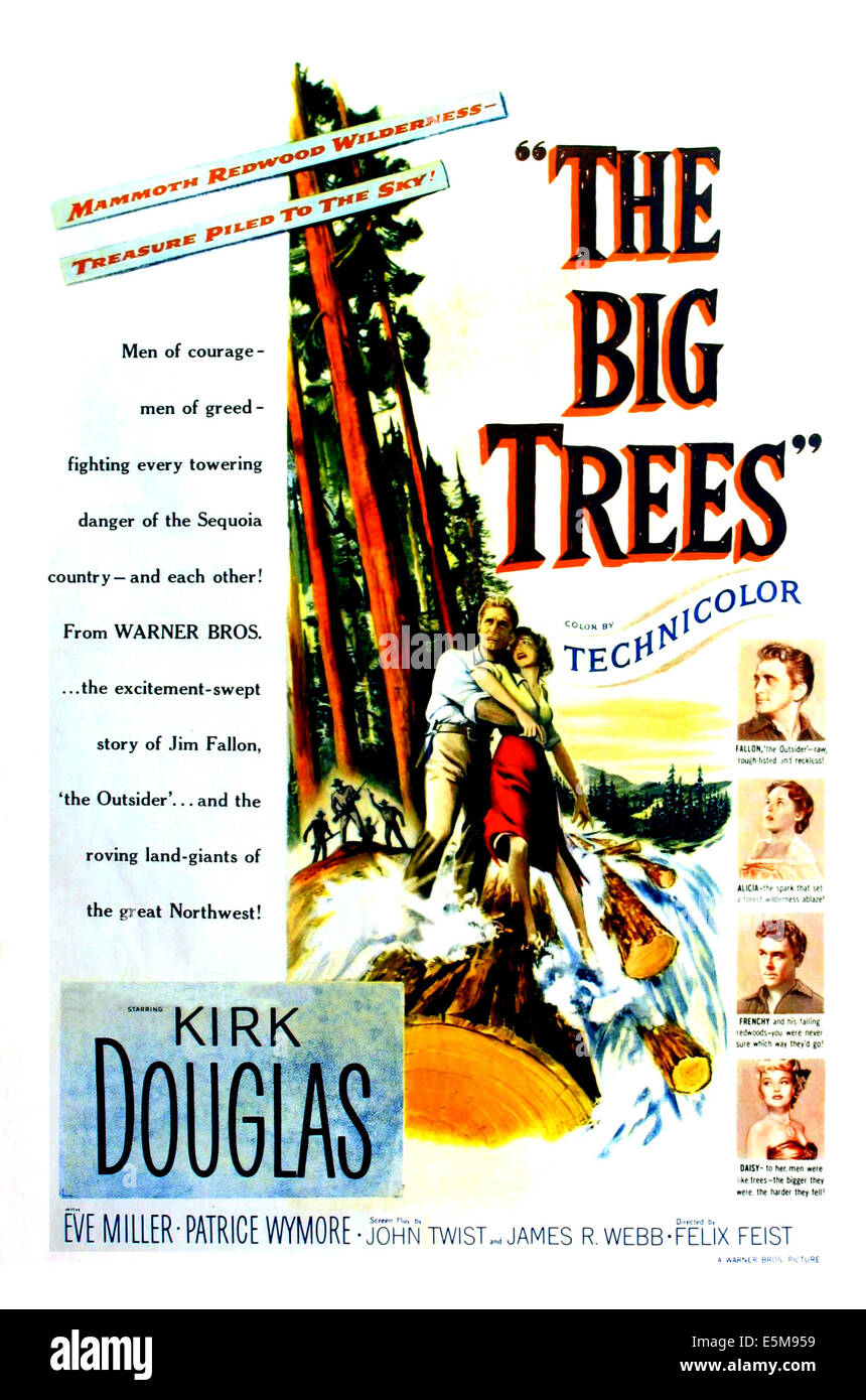 I grandi alberi, Kirk Douglas, Eve Miller, 1952. Foto Stock