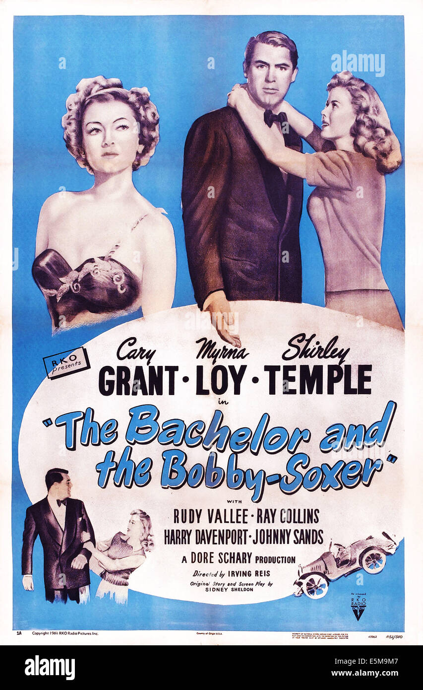 Il corso di laurea e il Bobby-SOXER, noi locandina, parte superiore da sinistra: Myrna Loy, Cary Grant, Shirley Temple; in basso da sinistra: Cary Foto Stock