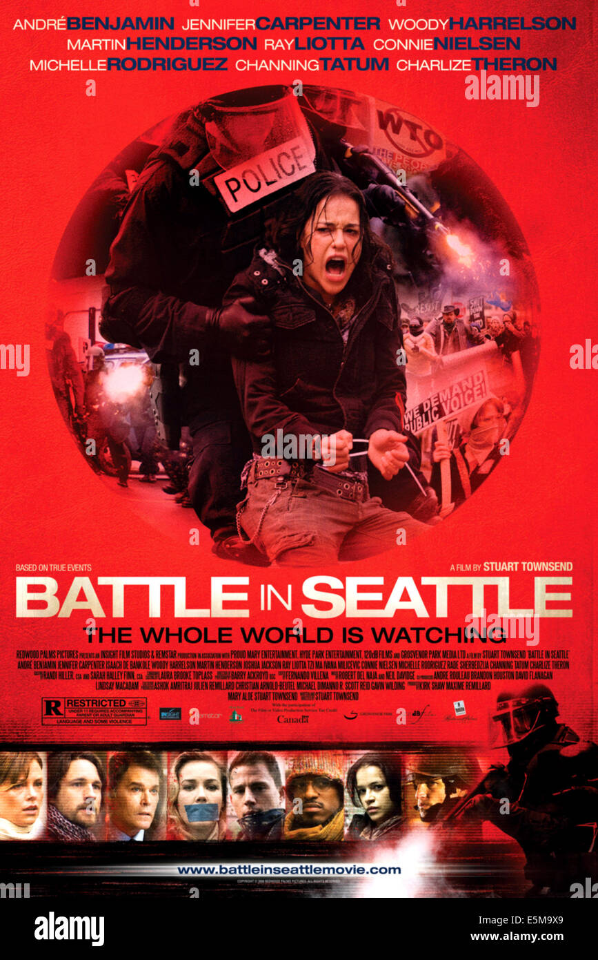 La battaglia di Seattle, top: Michelle Rodriguez, in basso, da sinistra: Charlize Theron, Martin Henderson, Ray Liotta, Connie Nielsen, Foto Stock