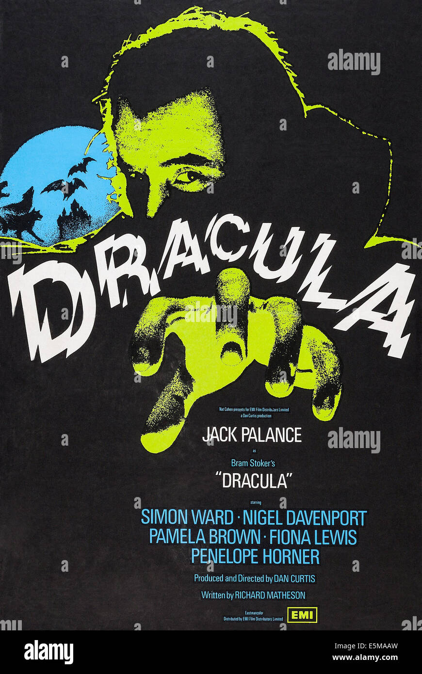BRAM STOKER'S DRACULA, Jack Palance (come Dracula), a noi locandina, (UK: Versione teatrale/US: TV movie), 1974. Foto Stock