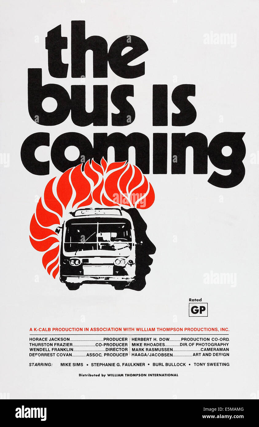 Il bus è venuta, locandina, 1971. Foto Stock