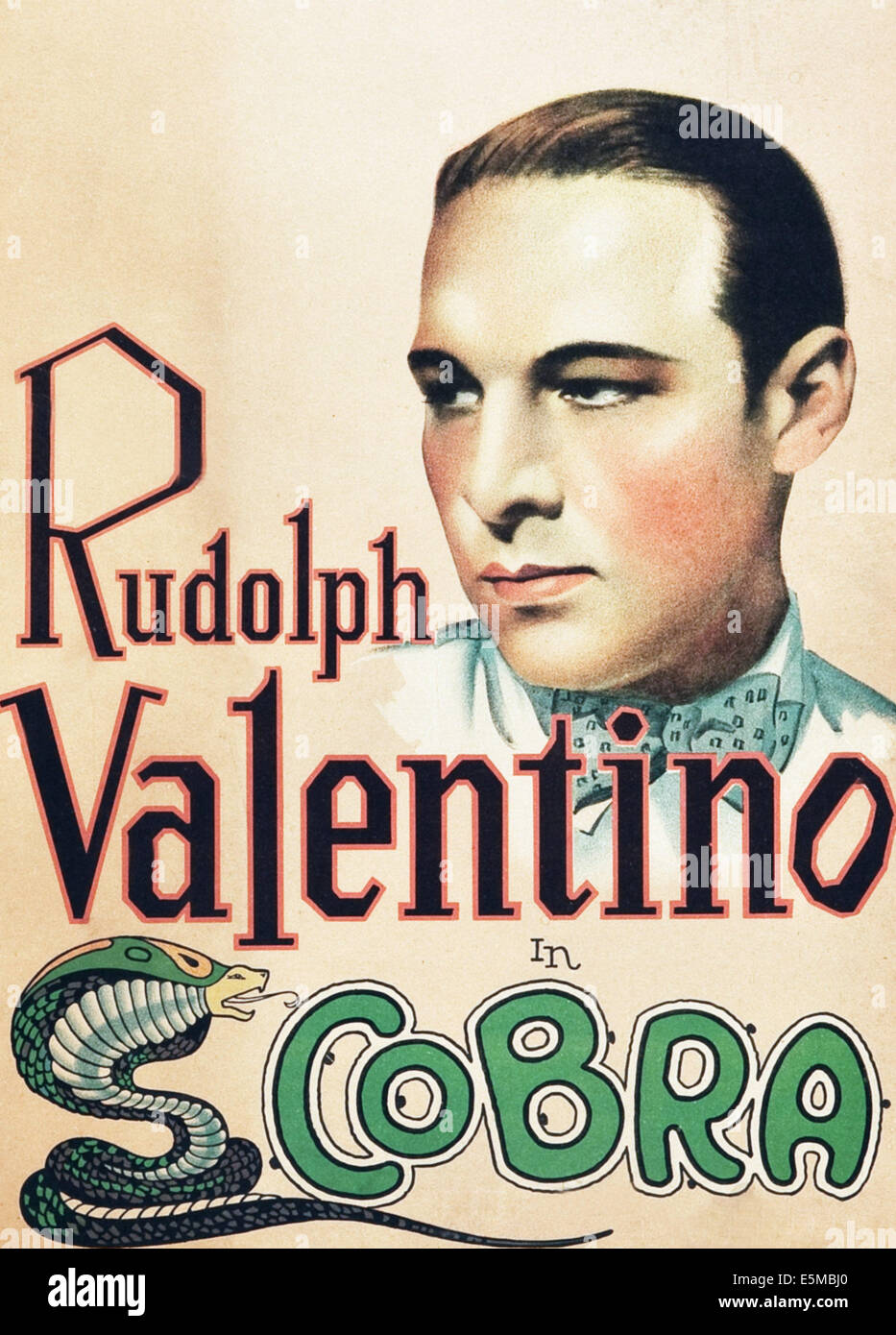 COBRA, Rodolfo Valentino, sulla locandina, 1925. Foto Stock