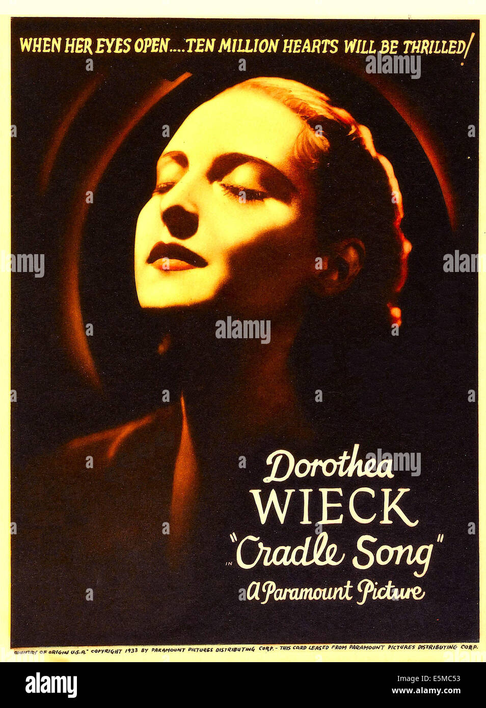 Culla canzone, Dorothea Wieck sulla finestra midget card, 1933. Foto Stock