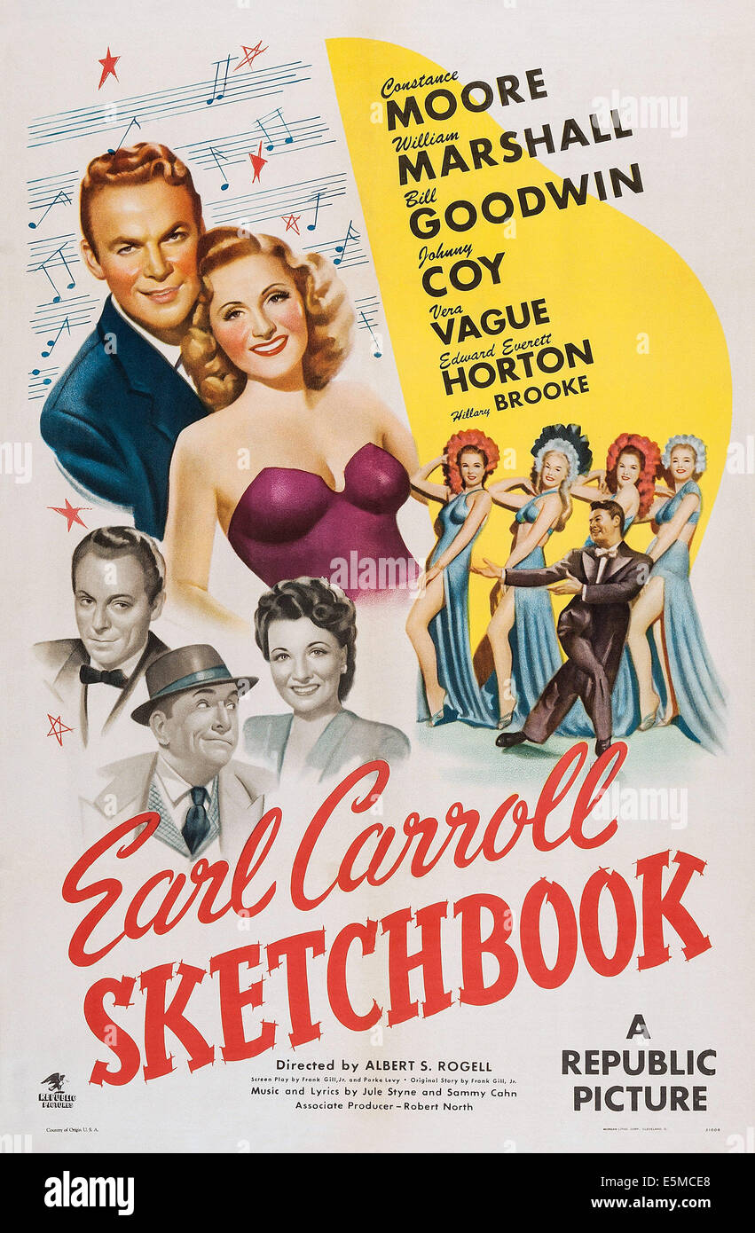 EARL CARROLL SKETCHBOOK, top l-r: William Marshall, Costanza Moore, fondo l-r: Bill Goodwin, Edward Everett Horton, Vera Foto Stock