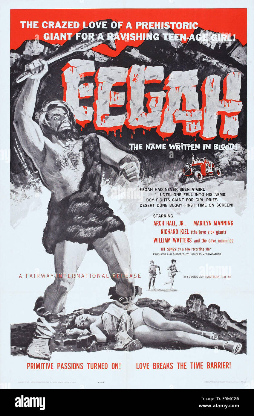 EEGAH, locandina, 1962. Foto Stock