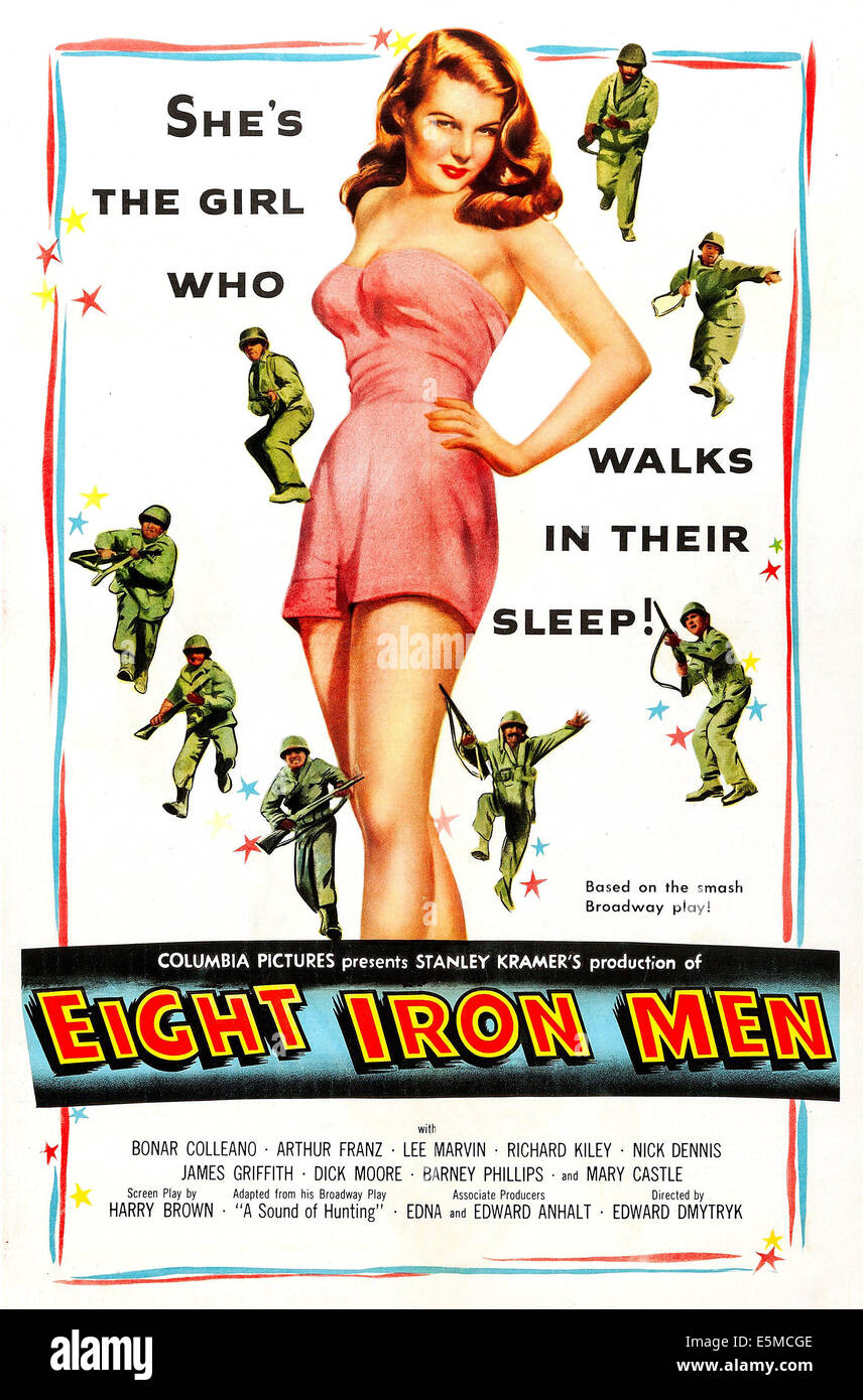Otto uomini di ferro, noi poster, Maria di Castello, 1952 Foto Stock