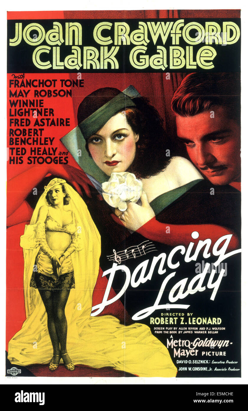 DANCING LADY, Joan Crawford, Clark Gable, 1933 Foto Stock
