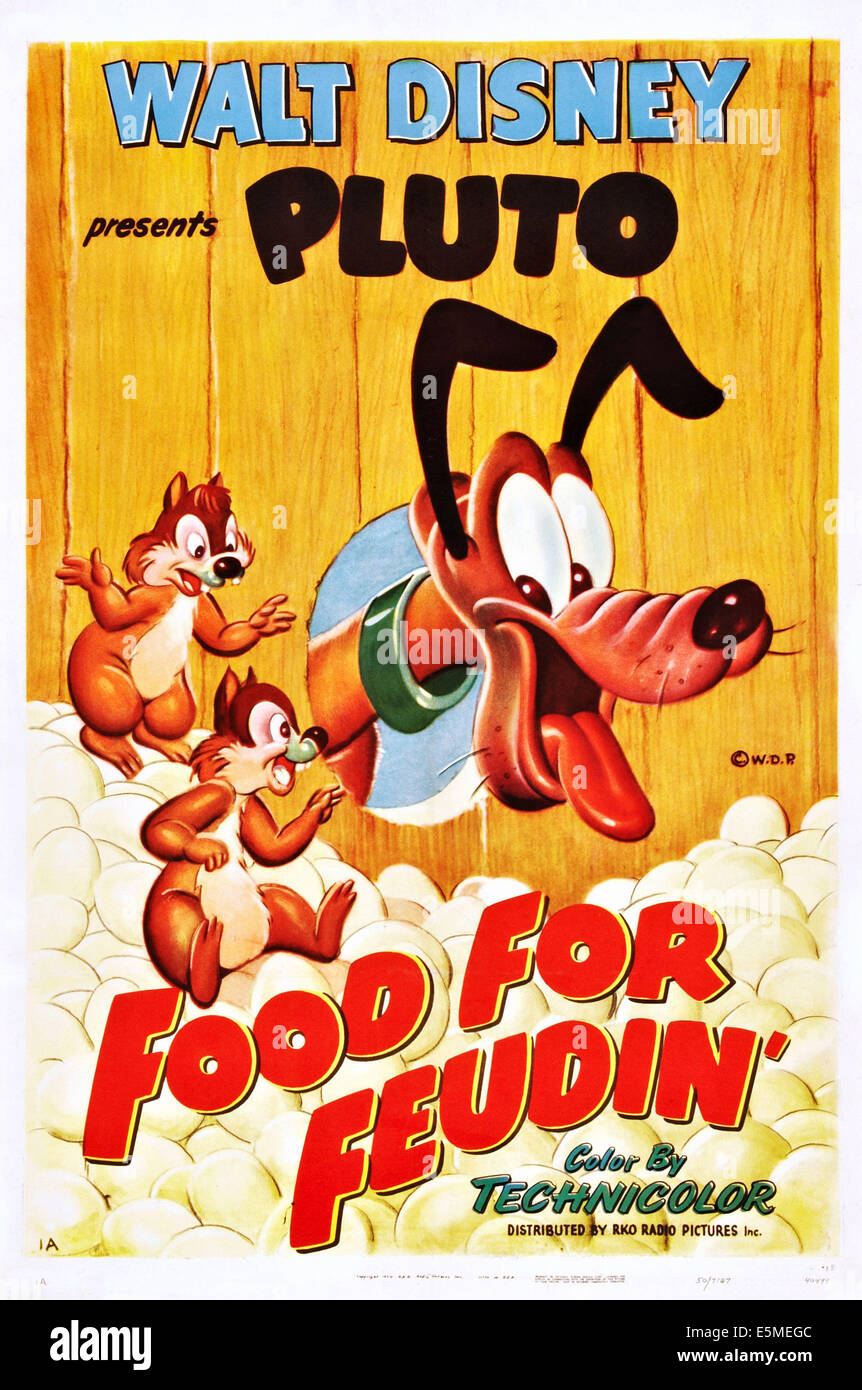 Cibo per FEUDIN', noi poster, da sinistra: Chip e Dale, Plutone, 1950 Foto Stock