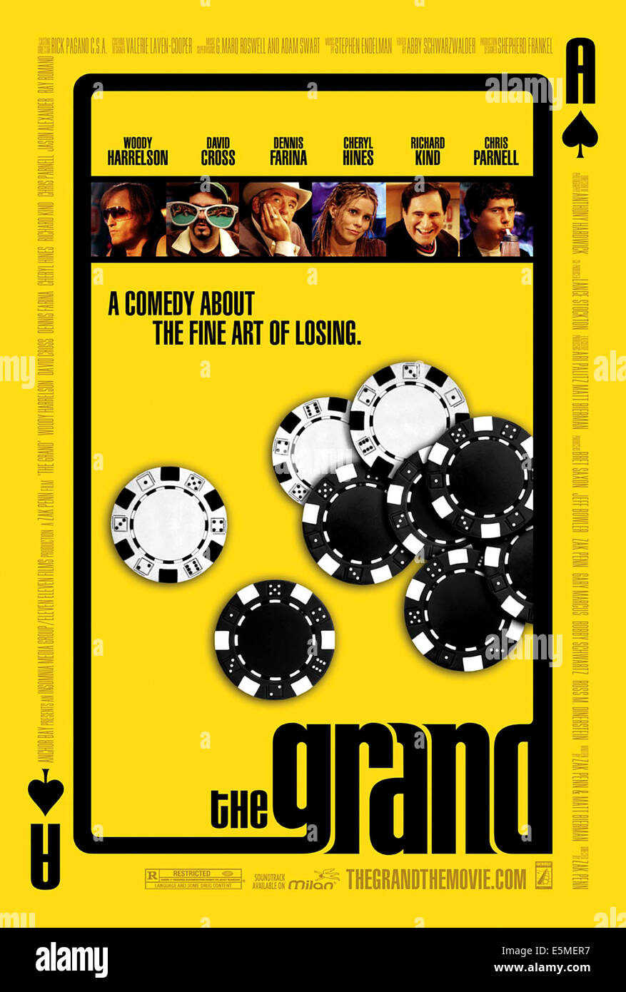 Il GRAND, Woody Harrelson, traversa di David, Dennis Farina, Cheryl Hines, Richard tipo, Chris Parnell, 2007. ©Anchor Bay/cortesia Foto Stock