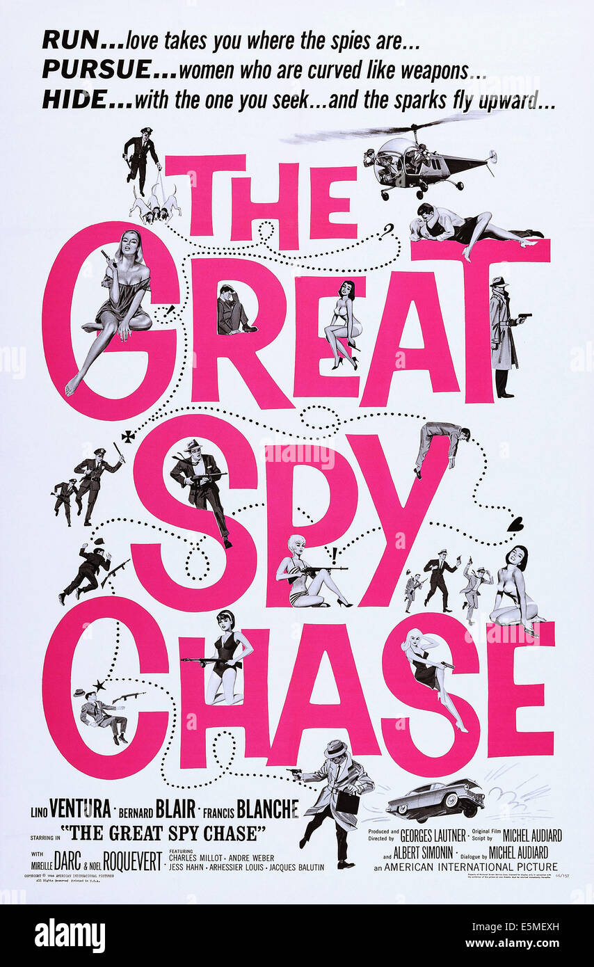 Il grande SPY CHASE, (aka LES BARBOUZES), US poster, 1964 Foto Stock